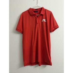 J. Lindberg Golf Polo Shirt Regular Fit Men’s XL Short Sleeve Red Logo